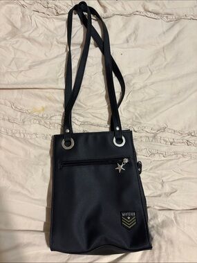 Women’s Black Crossbody Bag with Star Charm